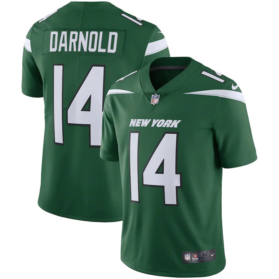 Men New York Jets #14 Sam Darnold Nike Gotham Green Vapor Limited NFL Jersey->new york jets->NFL Jersey